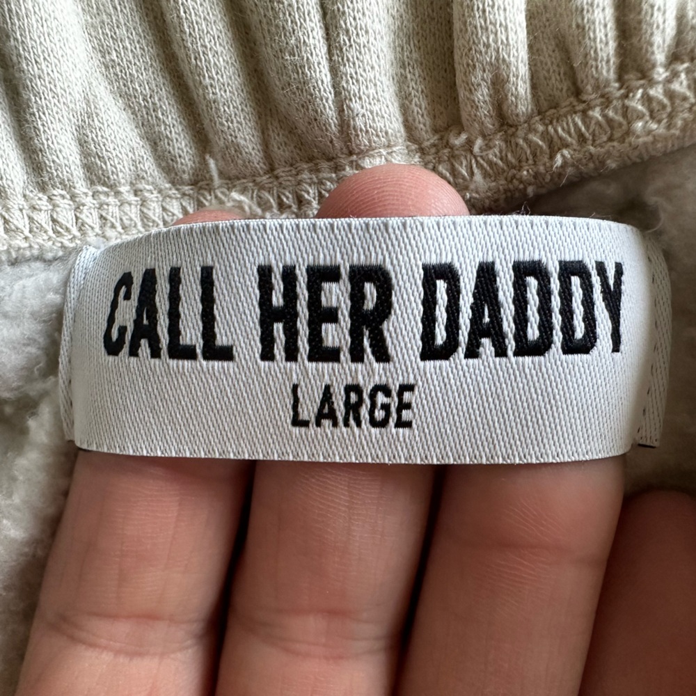Call Her Daddy Health & Wellness Sweatpants in Bone - Picture 7 of 8